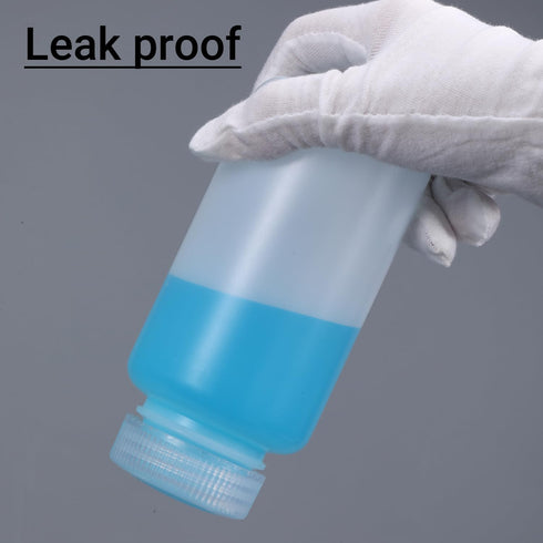 8.4 oz Wide Mouth Lab Reagent Bottle, Laboratory Grade Chemical Container, Sealed Leak-proof Translucent HDPE Bottle, Pill Bottle, Water Sample Bo...