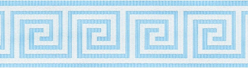 Morex Ribbon 7570.22/25-602 Polyester Greek Keys Craft Supplies, 7/8" by 25 yd, Light Blue...