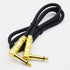 1/4" TS to 1/4" TS Right Angle Gold Speaker Cable, 3 Feet Black, Pack of 2...