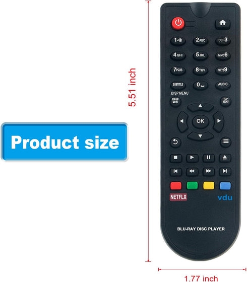 Replacement Remote Compatible with Philips BLU-RAY DISC DVD Player BDP2100K BDP2180 BDP2180K BDP2180X BDP3400 BDP3480 BDP2700 BDP2900 BDP3280 BDP3...