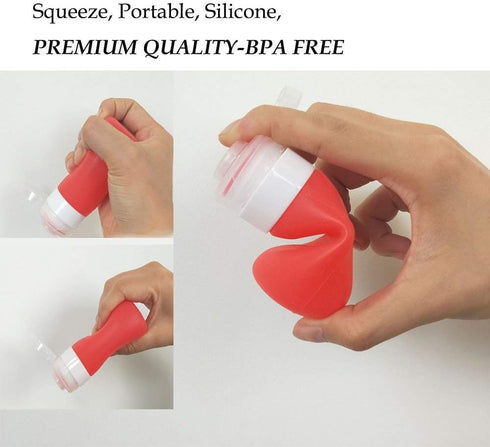 YINGGG Squeeze Portable Salad Dressing Container to Go Bottles Sauce Leakproof Condiment Storage Bottle, Dressing to Go for Lunch set of 4 (55ML)...