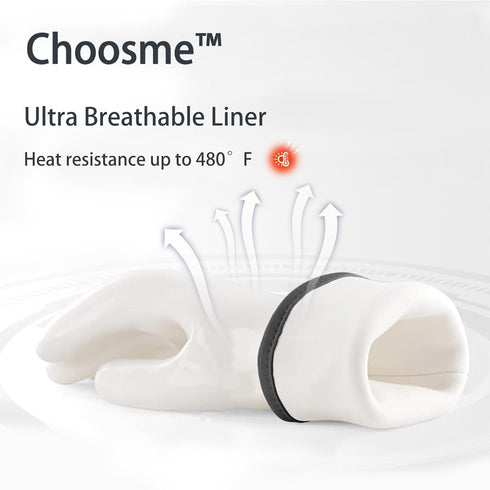 Silicone Gloves Heat Resistant Oven Gloves Barbecue Gloves PPE Reusable Dishwashing Cleaning Gloves Waterproof Cotton Lined Mitts Kitchen Gloves f...