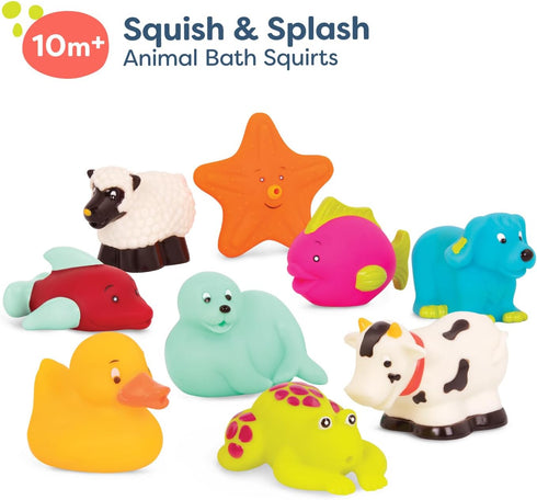 B. toys- Animal Bath Squirts- Water Play- 9 Water Squirts – Baby Bath Toys -Tub Toys For Babies – 10 Months +...