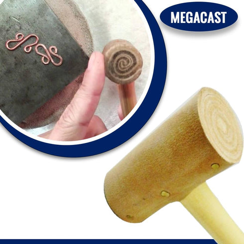 Natural Rawhide Mallet Tool, Professional Rawhide Hammer Head Mallet for Rounding Ring Shanks, Jewelry Making, Leather working, Woodworking, Size ...