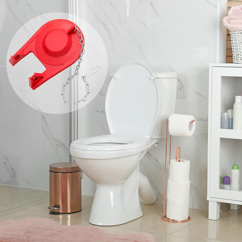 Peryiter Toilet Flapper Replacement Kit Universal Toilet Plug Flapper with Stainless Chain for 2 Inch Flush Valves, Water Saving(6 Pcs)...