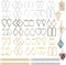 60 Pcs Bezels for Resin, Geometric Hollow Resin Frames Mold Frame Pendants Craft Open Bezels for Resin Jewelry Making, Necklaces Earrings Making S...