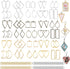 60 Pcs Bezels for Resin, Geometric Hollow Resin Frames Mold Frame Pendants Craft Open Bezels for Resin Jewelry Making, Necklaces Earrings Making S...