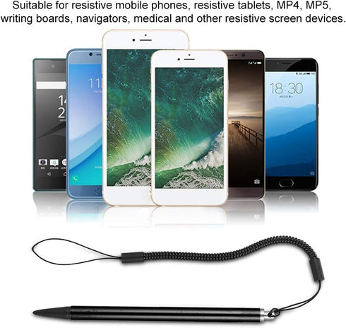 Touch Pen,Screen Touch Painting Pen Resistive Stylus with Spring Rope for Resistive Mobile Phones Resistive Tablets Mp4 Mp5 Writing Boards Navigat...