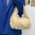 Faux Fur Fluffy Hobo Bag Furry Handbag Purse Y2K Fuzzy Tote Bag,Trendy Cute Plush Purse for Women...