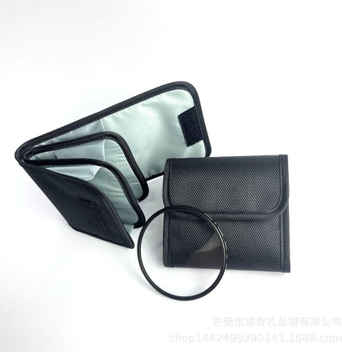 Professional Photography Filter Bag, 3-Pocket Camera Lens Filter Bag Entrainment, Waterproof And Dustproof Anti-Fall Design Suitable for 25mm-82m ...