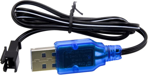 Blomiky 2 Pack 3.7V USB Charger Cable with SM-2P Plug Connector for Mini RC Amphibious Stunt Car Boat Trucks 3.7V Li-ion and Li-Po Battery / 3.7V ...