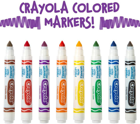 Crayola Washable Markers - Violet Purple (12ct), Kids Broad Line Markers, Bulk Markers for Classrooms & Teachers...
