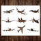 Airplane Stencil, Plane Stencil, Spaceship Stencil, Airplane Template, Space Theme Stencils - Graffiti Stencils for Painting on Wood, Canvas, Pape...
