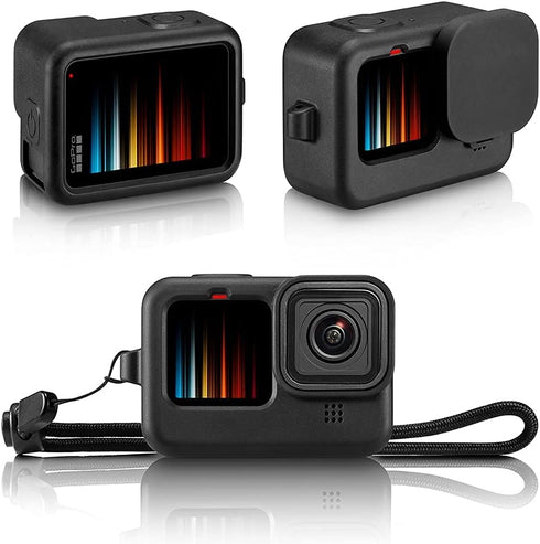 Waterproof Case Housing for GoPro Hero 12 11 10 9 Black Tempered Glass Screen Protector Silicone Sleeve Protective Case Accessories Kit Bundle for...