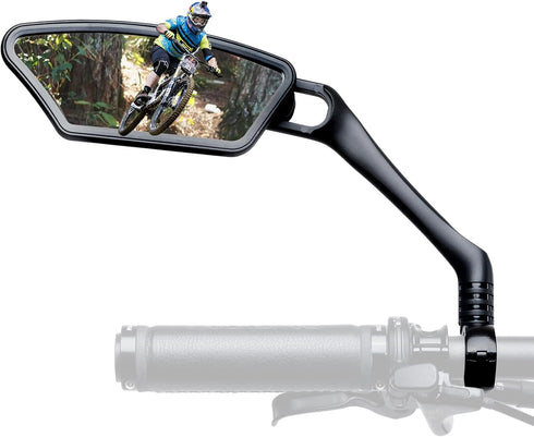 ROCKBROS 2024 Bike Mirror HD Blast-Resistant Bike Mirror Handlebar Mount 360 Degree Adjustable Ebike Mirror Rotatable Bicycle Mirror Easy to Insta...