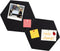 Hexagon Felt Bulletin Board, 8.7"x7.5"x0.35" 2 Pack Self-Adhesive Tiles Pin Board for Office Home School Decor Stickers Memos Photos Display(BK-19...
