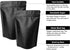 100 Pack Matte Black Mylar Stand Up Bags - 6.3x9.4 Inches Smell Proof Resealable Pouch Bag, Heat Sealable Foil Packaging Zipper Pouches for Food S...