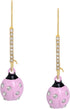 Betsey Johnson Womens Ladybug Dangle Earrings...