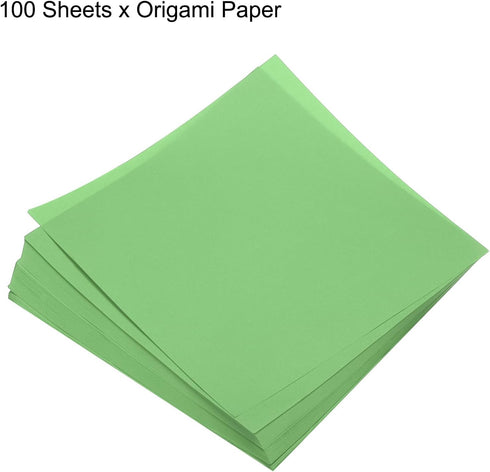 MECCANIXITY 100 Sheets Origami Paper Double Sided 8x8 Inch(20x20cm) Square Sheet for Art Craft Project, Beginners, Gifts Decor, Green...