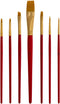 U.S. Art Supply Golden Taklon 7-Piece Nylon Hair Artist Paint Brush Set...