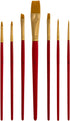U.S. Art Supply Golden Taklon 7-Piece Nylon Hair Artist Paint Brush Set...