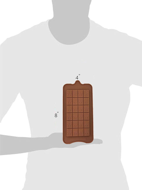 Chocolate Break-Apart Bar Silicone Leaf Edible Candy Mold Trays OVEN SAFE , ( Set of Two )...