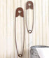Collections-Etc Large Hanging Metal Safety Pins Laundry Room Wall Home Decoration - Set of 2 , Rustic...
