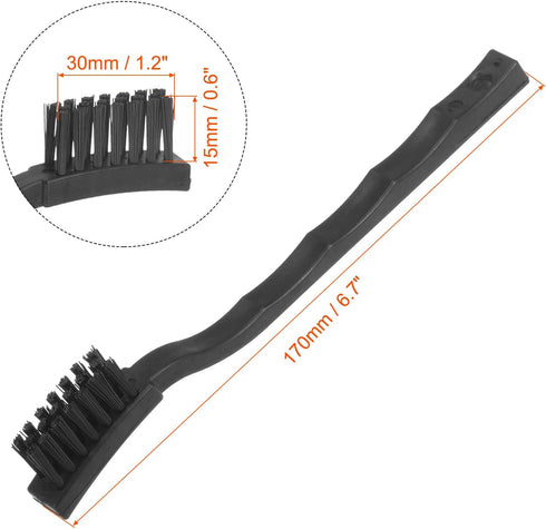 uxcell 2 Pcs Anti Static ESD Brush Portable Plastic Handle Nylon Lab Cleaning Brushes for Electronics Keyboard PCB BGA Repair Soldering, 15x30mm B...