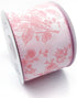 Designer’s Shop Rose Floral on Cream Wired Edge Ribbon 2.5” x 10 Yard for DIY Crafting, Home Décor Flower Arrangement (Pink)...