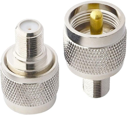 DHT Electronics 2PCS RF coaxial coax adapter F female to UHF male PL-259 connector...