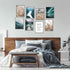 Canssape Set of 9 Nature Mountain Wall Art Green Lake Picture Prints for Wall Decor Home Decorations for Living Room Love Travel Posters Botanical...