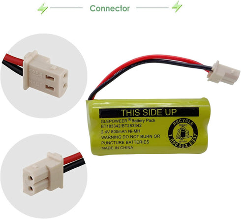 2.4V 800mAh BT183342 BT283342 BT166342 BT266342 BT162342 BT262342 Battery Compatible with CS6114 CS6419 CS6719 EL52300 CL80111 Cordless Handset Ph...