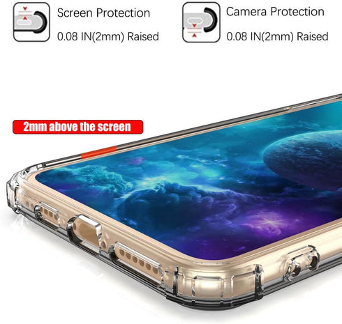 REVVL 6X Pro 5G/REVVL 6 Pro 5G Case,Blue Butterfly Flowers Rose Drop Protection Shockproof Case TPU Full Body Protective Scratch-Resistant Cover f...