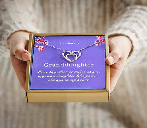 Granddaughter Gifts from Grandma Silver Infinity Heart Necklace from Grandmother, Birthday Ideas, Pendant Jewelry Necklaces...