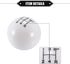 Car Manual 4 Speed Ball Gear Shift Knob Kit, Round Short Throw Shifter Universal for Manual Transmission Vehicles Durable Acrylic White with Adapt...