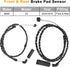 Brake Pad Wear Sensor Front & Rear Wheel | Compatible for BMW X3 E83 2004 2005 2006 2007 2008 2009 2010 | Replacement # 34353411756, 34353411757...