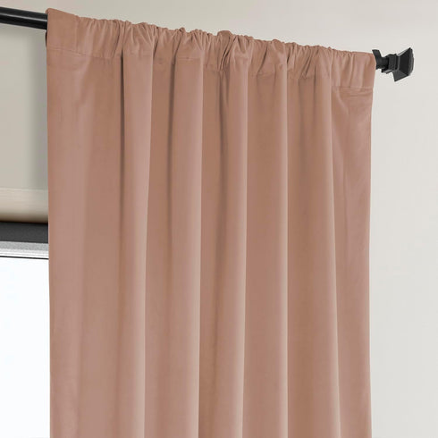HPD Half Price Drapes Heritage Plush Velvet Curtains 108 Inches Long Room Darkening Curtains for Bedroom & Living Room 50W x 108L, (1 Panel), Peac...