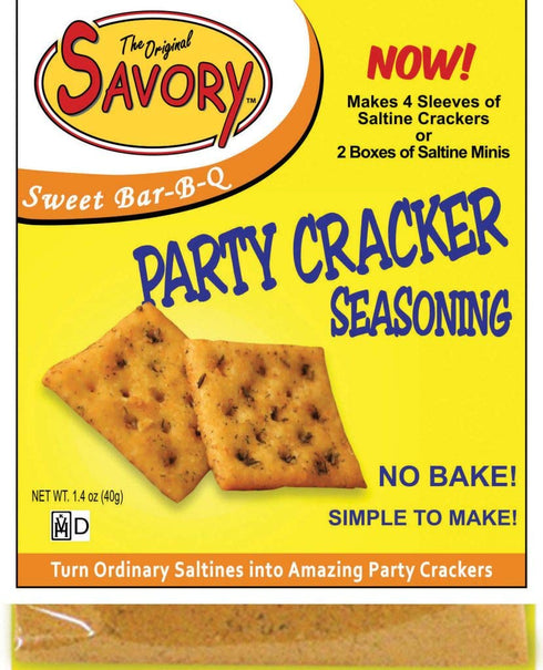 Savory Saltine Seasoning, 1.4 Ounce, Sweet Bar-B-Q, 4 Pack...