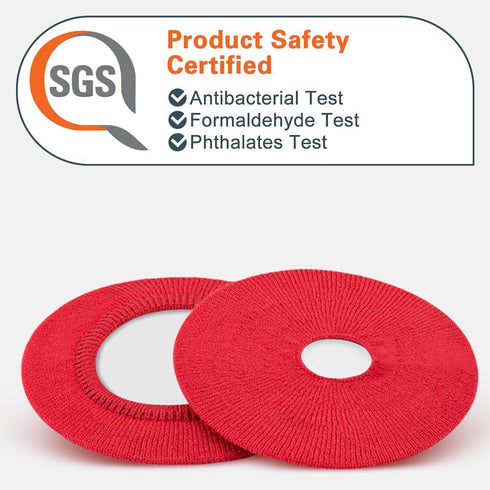 Geekria 2 Pairs Knit Headphones Ear Covers - Product Safety Certified - Washable & Stretchable Protectors for Over-Ear Headsets, Sweat Pads for Gy...