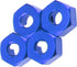 Metal 12mm Wheel Hex Hub Drive Adapters with Pins Screws Compatible with 1/10 Arrma Senton Granite Typhon Vorteks 3S Big Rock RC Car (Blue)...
