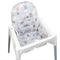 ZARPMA Cotton Seat Covers for IKEA Antilop Highchair, Padded, Forest Pattern Foldable Baby Highchair Cover for IKEA Child Chair Cushion (Grey Fore...