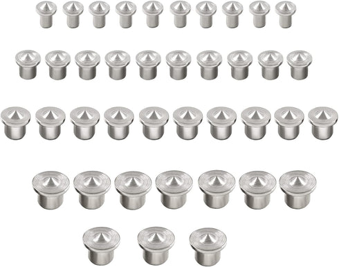 40 Pcs Dowel and Tenon Center Transfer Plugs, 1/4" 5/16" 3/8" and 1/2" Set Solid Doweling Marker Centering Pins Marker Drill Hole Tool for Woodwor...
