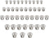 40 Pcs Dowel and Tenon Center Transfer Plugs, 1/4" 5/16" 3/8" and 1/2" Set Solid Doweling Marker Centering Pins Marker Drill Hole Tool for Woodwor...