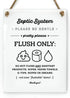 6x8 Inch Cute Emoji Septic System Bathroom Sign ~ Ready to Hang ~ Premium Finish, Durable (1)...