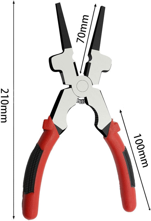 8" Welding Pliers, Multifunction Carbon Steel MIG Welding Pliers with Insulated Handle, Long Nose Pliers Wire Cutting Pliers...