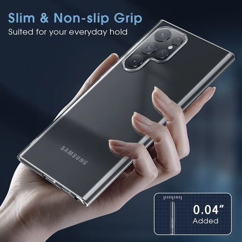X-level Samsung Galaxy S22 Ultra Case Clear Ultra-Thin Slim Fit Soft TPU S22 Ultra Mobile Phone Cover Anti-Slip Grip Phone Case for Galaxy S22 Ult...