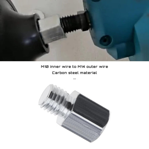M10 Female Thread to M14 Male Thread Adapter for Angle Grinder Polisher Drill Bit Interface Connector Converter Adapter Power Tool Accessories Car...