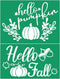 Hello Fall Silk Screen Stencils Reusable Self Adhesive Chalk Mesh Stencils Silkscreen Pattern Stencil for Autumn Decoration, DIY Farmhouse Wood Si...
