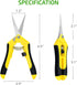 iPower 6.5 Inch Gardening Scissors Hand Pruner Pruning Shear with Straight Stainless Steel Blades, Yellow, 2-Pack...