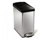 simplehuman 10 Liter / 2.6 Gallon Bathroom Slim Profile Trash Can, Brushed Stainless Steel with Plastic Lid...